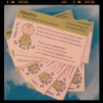 Stack of our "We Want to Adopt" Outreach cards